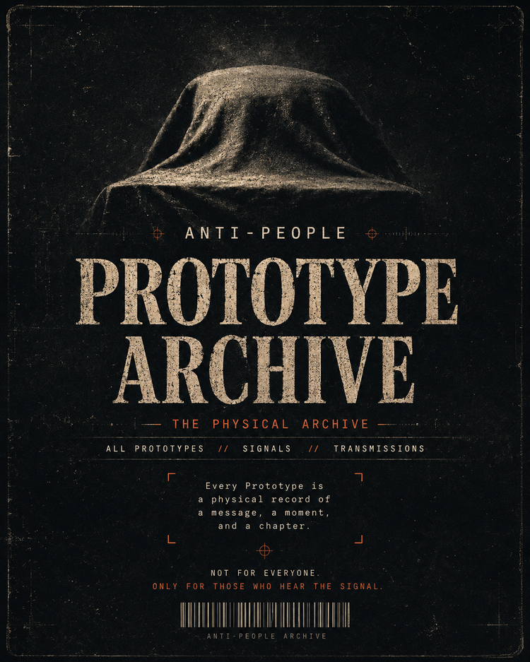 Prototype Archives collection cover for Anti-People Apparels