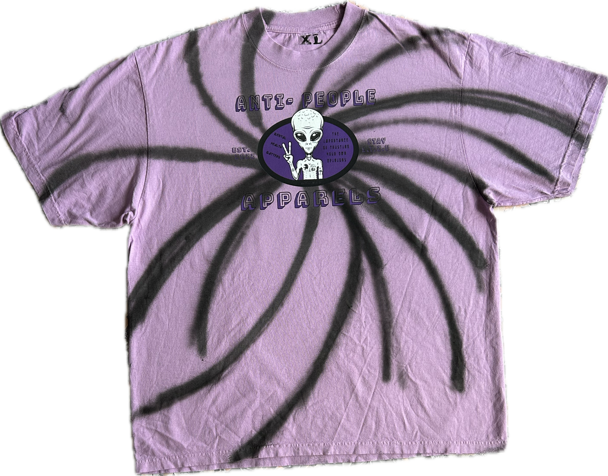 Pastel Purpose heavyweight tee with handcrafted paint and printed artwork
